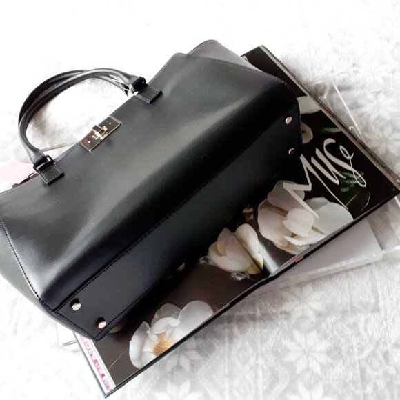 NWT Kate Spade black leather tote handbag - Picture 3 of 8